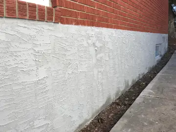 Parging repair — after