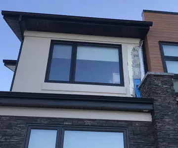 Small stucco repairs — before