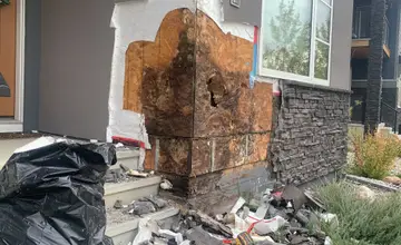 Water damage repairs — before