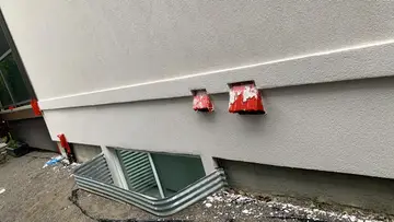 Localized stucco repairs — after
