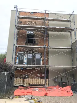 Water damage repairs — before
