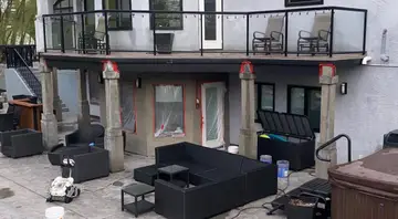 Seamless stucco repairs — before