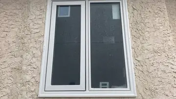 Small stucco repairs — after