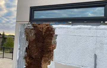 Water damage repairs — before