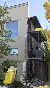 Water damage repairs — before